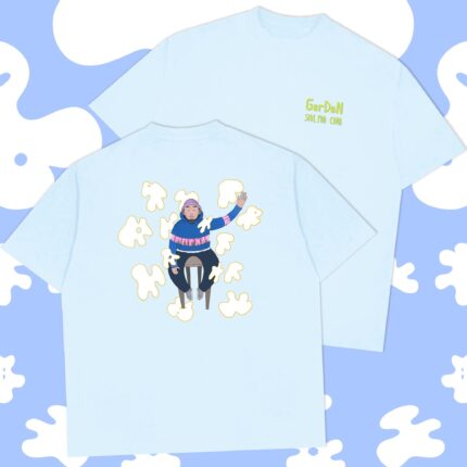 GorDoN SOUL FOOD COMA 寬版落肩Tee (淺藍)